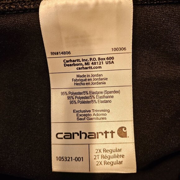 Carhartt Womens 2X Cargo Fitted Utility Leggings Black Heavy-Duty Work gorpcore - Picture 3 of 16